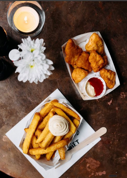 Papas Frites Atelier y aderezo